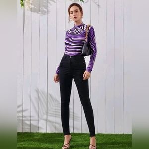 Marble Mock-Turtleneck